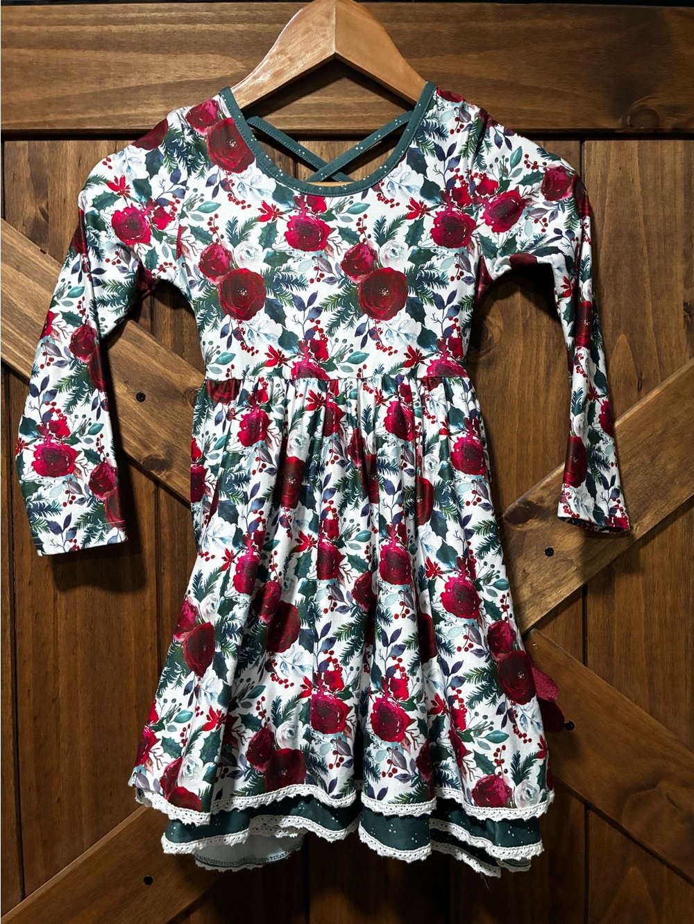 Cheeky Plum Christmas Rose Dress